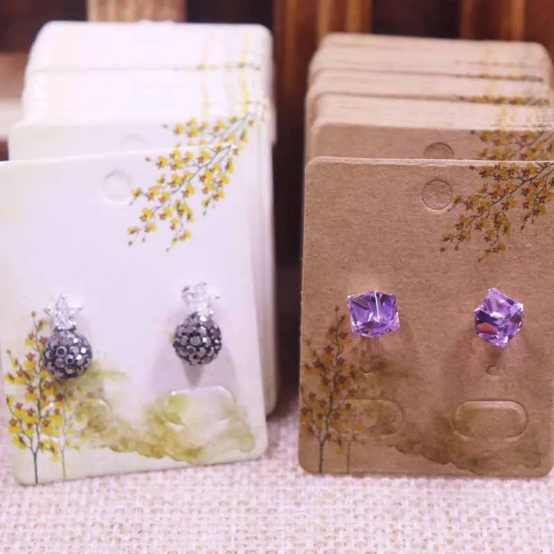 100 шт. Новые diy Ювелирные изделия дисплей карты Прекрасный Фламинго 4x5 см Серьги