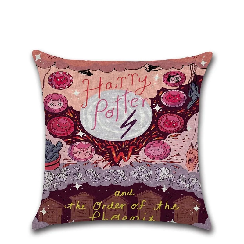 Classic Magic Theme Story Throw Pillow Case Linen/cotton Cushion Cover Car Sofa Home Decor Almofadas 2018 New Year Navidad Gifts | Дом и сад