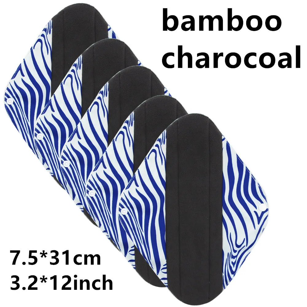 5 шт. многоразовый бамбуковый ткань гигиена гигиенические прокладки Pad Моющиеся