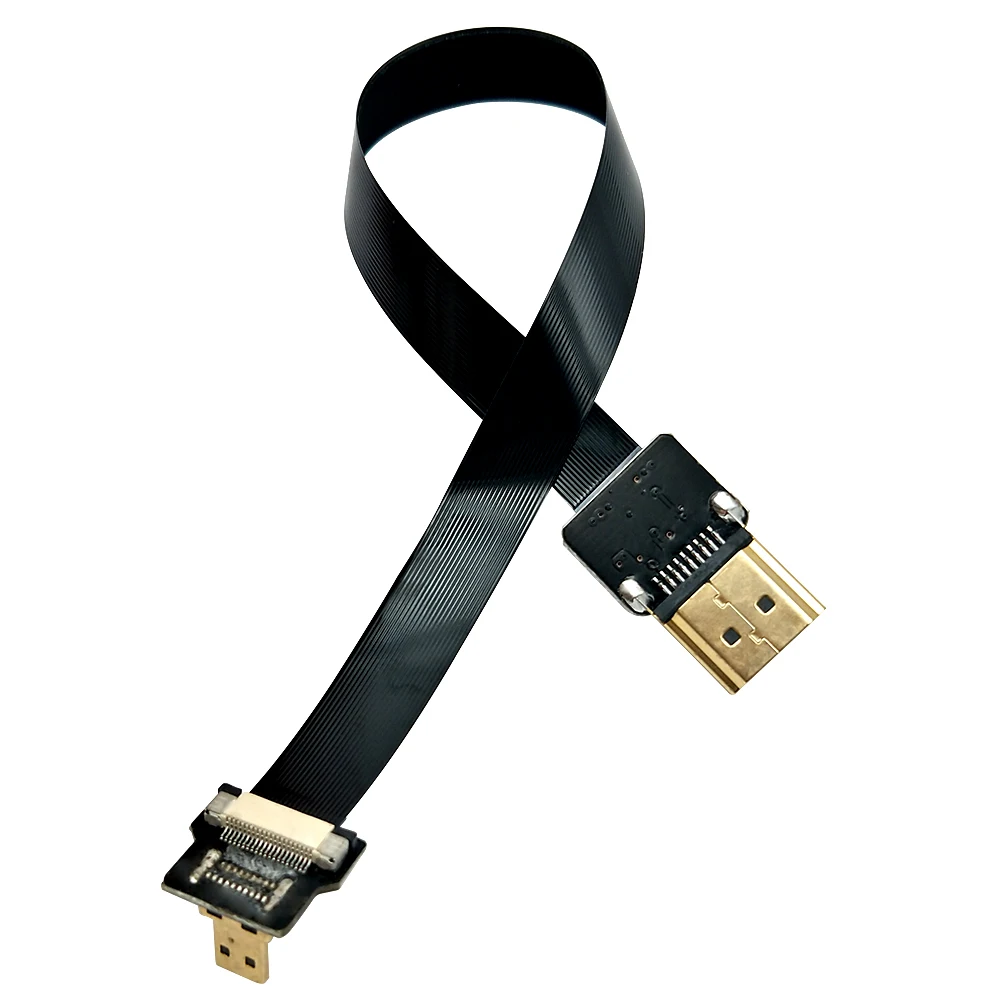 Danspeed новый FPV HDMI type A Male to микро вниз под углом 90 градусов Мужской плоский кабель