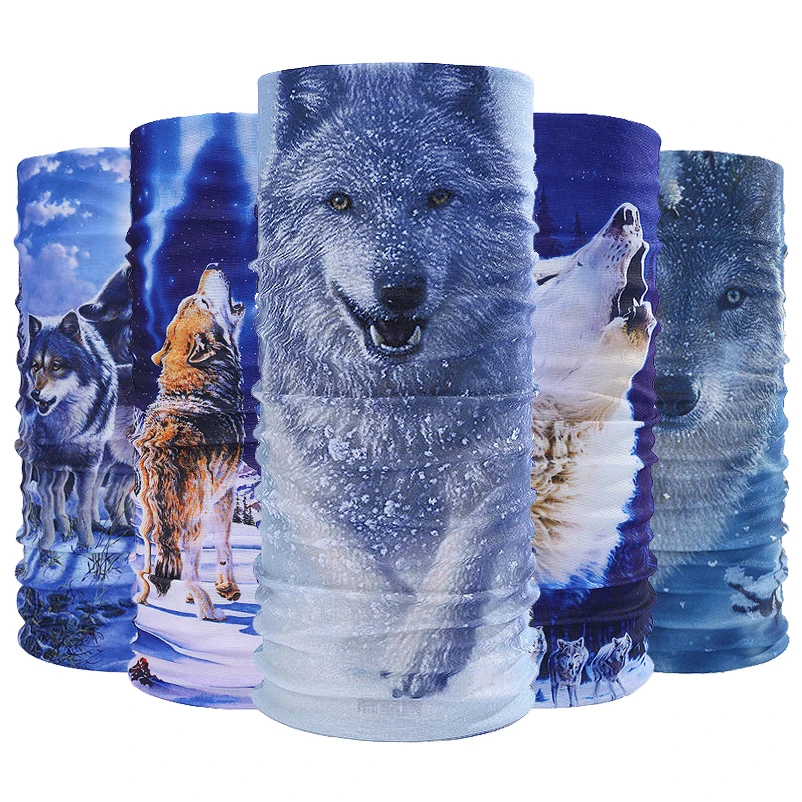 Волчий узор мульти-функциональный волшебный животный головной убор глушитель