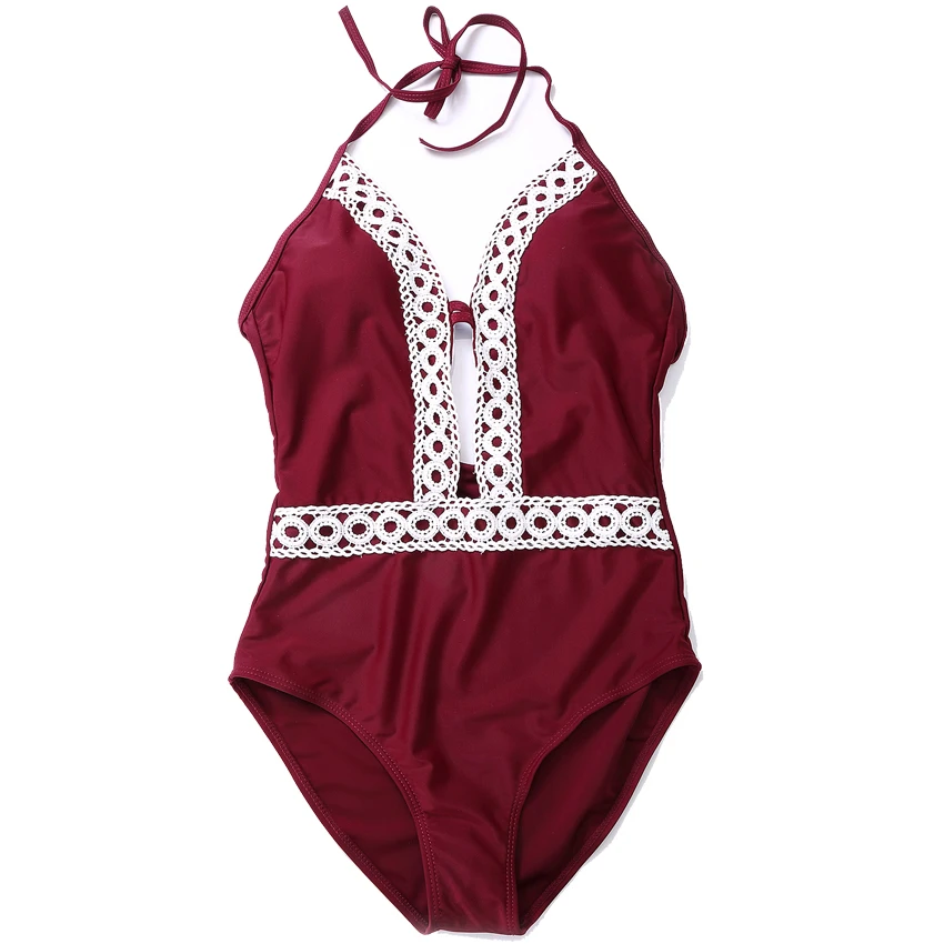 LELINTA Women Sexy Crisscross Plunge One Piece Swimwear Backless Monokini Swimsuit Bandage Bathing Suits Beachwear Swim Wear |