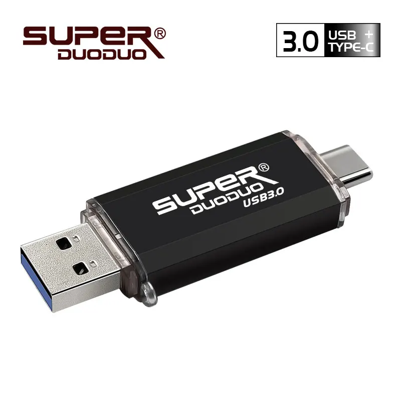 black Цветной USB 3,0 type-C металлический usb флеш-накопитель 16 ГБ 32 ГБ 64 Гб 128 ГБ ключ usb флешка флеш-накопитель usb3.0 для телефона type C - Цвет: black
