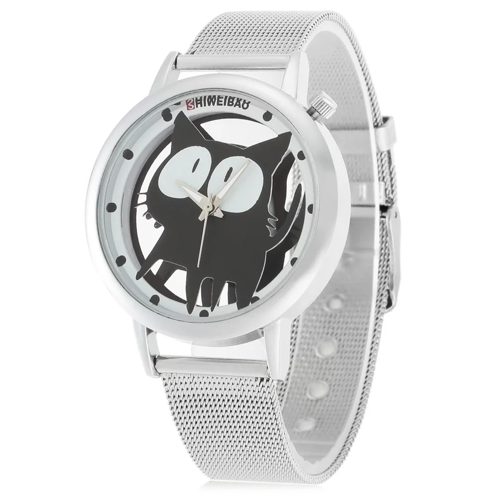 Женские часы серебристого цвета со стальным сетчатым браслетом женские модные
