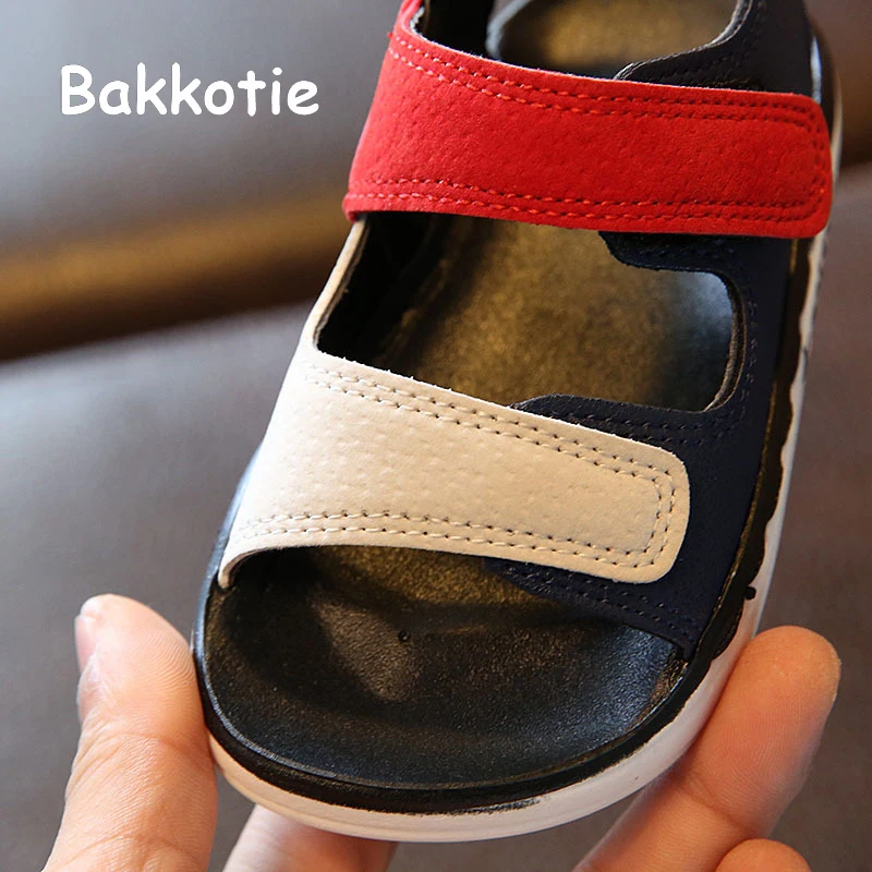 Bakkotie/Новинка 2019 года модные летние пляжные сандалии для маленьких мальчиков