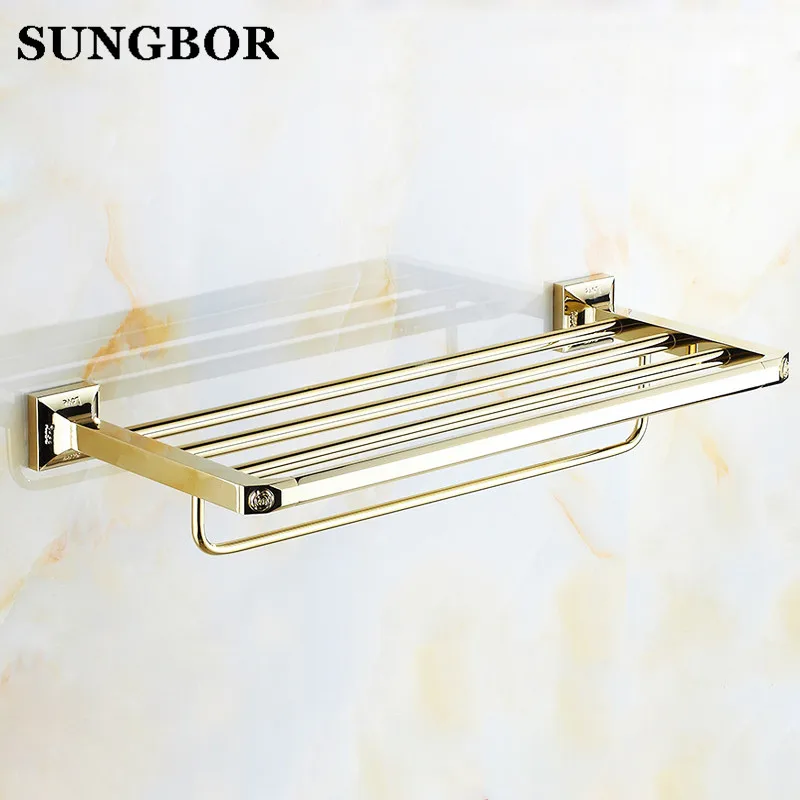 Ванная комната золотой ванной вешалка для полотенец полотенце держатель
