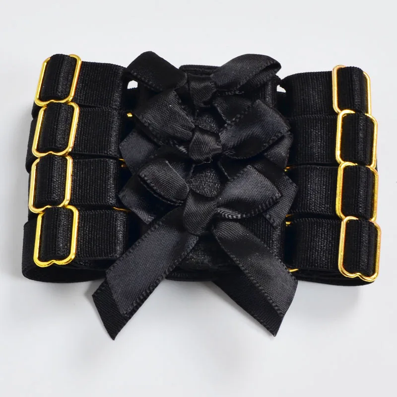 Модный черный сексуальный браслет на руку ремешок запястье упряжка с бантом и