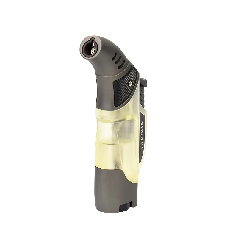 COHIBA газовая зажигалка бутановый факел Jet Flame ветрозащитная с смотровым окном для