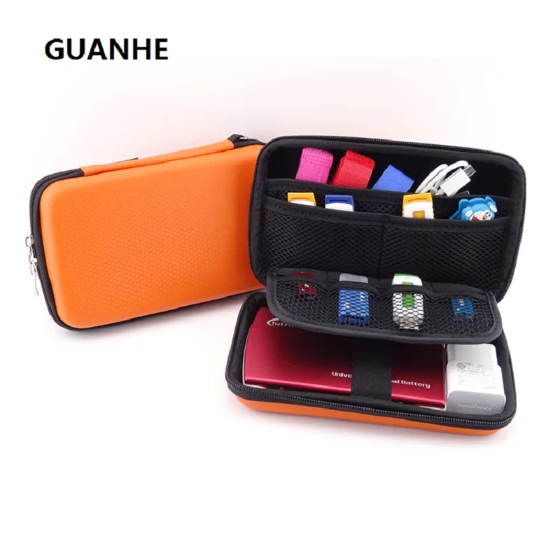 GUANHE, новинка, 2,5 дюймов, 3 цвета, большой кабельный органайзер, сумка, чехол для переноски, HDD, USB флеш-накопитель, карта памяти, телефон, power Bank 3ds