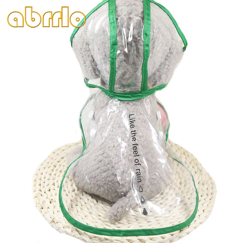 Abrlo плащи для собак прозрачный дождевик больших маленький XS 2XL непромокаемый плащ