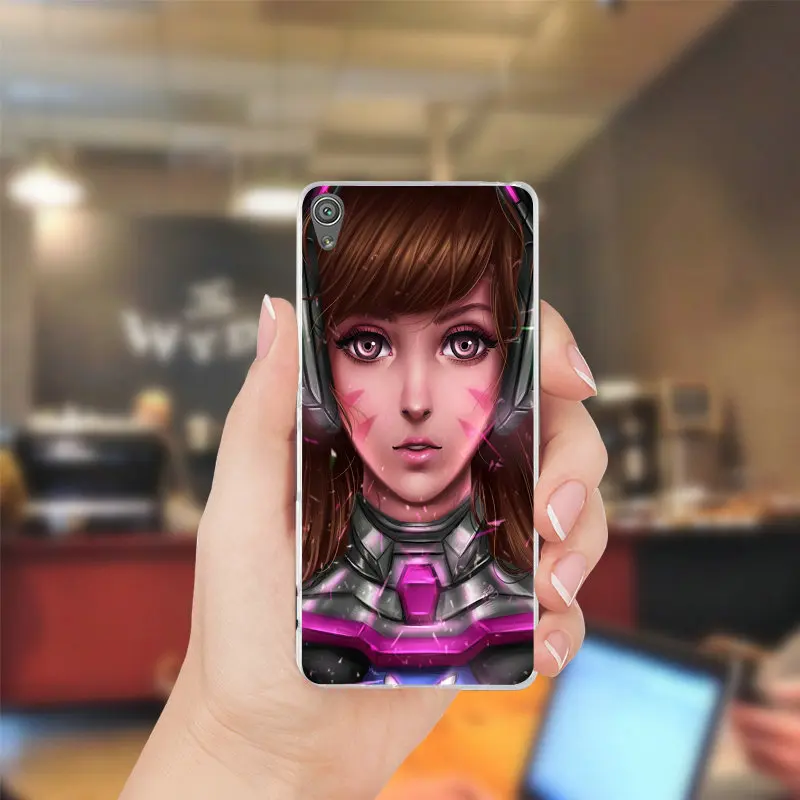 Работа Dva Overwatchs игры мягкий силиконовый чехол для телефона sony Xperia Z Z1 Z2 Z3 Z4 Z5