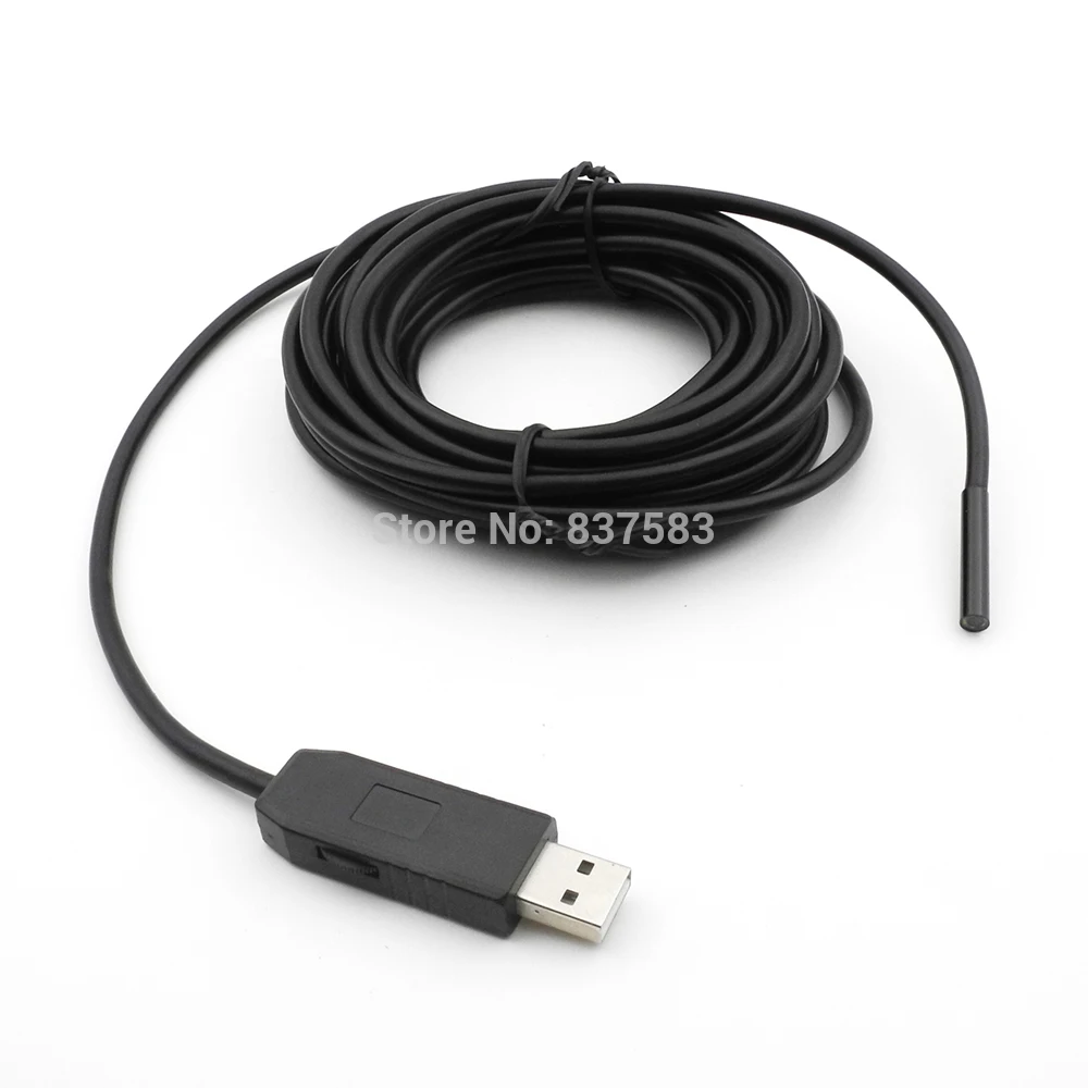 640x480 10M Cable Mini USB Endoscope Inspection Camera with 5.5MM LENs Borescope Snake 6 LEDs Waterproof | Безопасность и защита