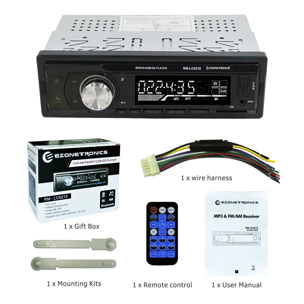 Бесплатная доставка автомобильный стереопроигрыватель Bluetooth аудио mp3-плеер FM AM