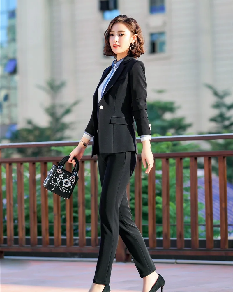Комплект из 2 предметов официальная форма дизайнерские брючные костюмы с брюками