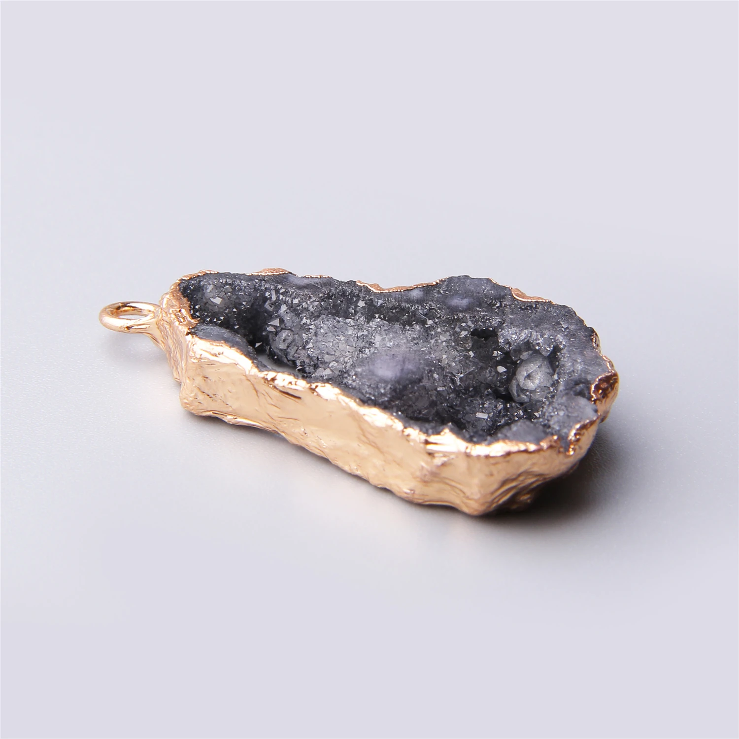 Геодезический кварц Drusy кулон натуральный кристалл камень кварц, друза ожерелье agstes подвески для ожерелья женские ювелирные изделия DIY