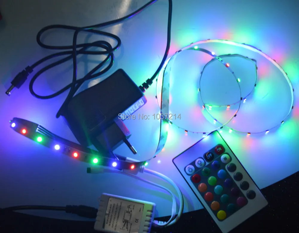 Бесплатная доставка не водонепроницаемая светодиодная лента 3528 RGB 1 м гибкая