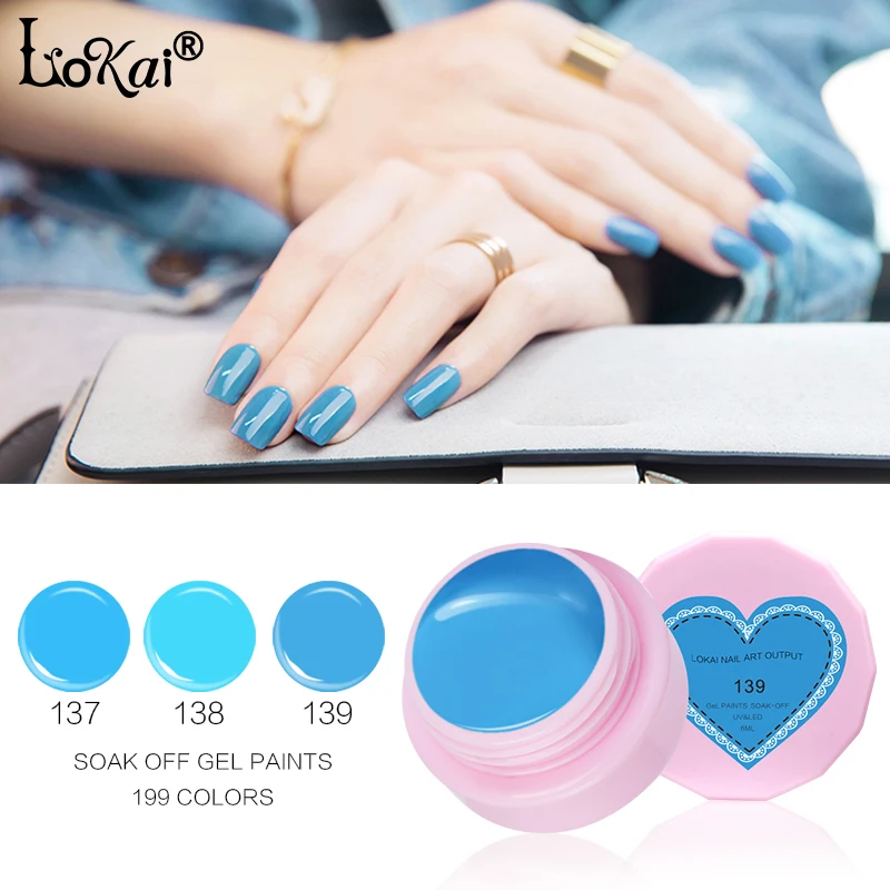 Lokai 6 мл Лак для ногтей УФ светодиодная лампа сушки волшебного голубого цвета