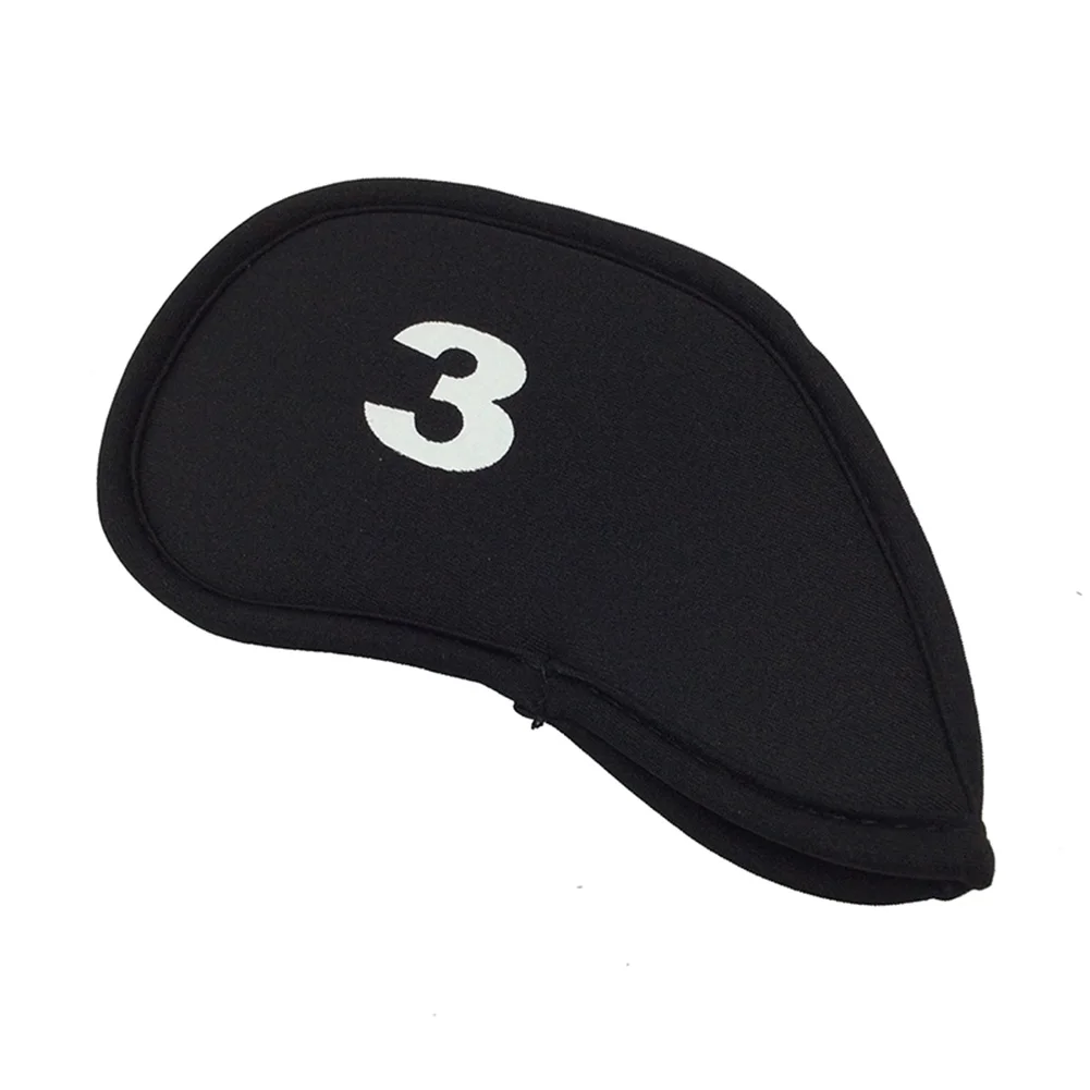 10 шт. черный гольф головы крышки неопрена с клуб железа клюшки крышка защиты