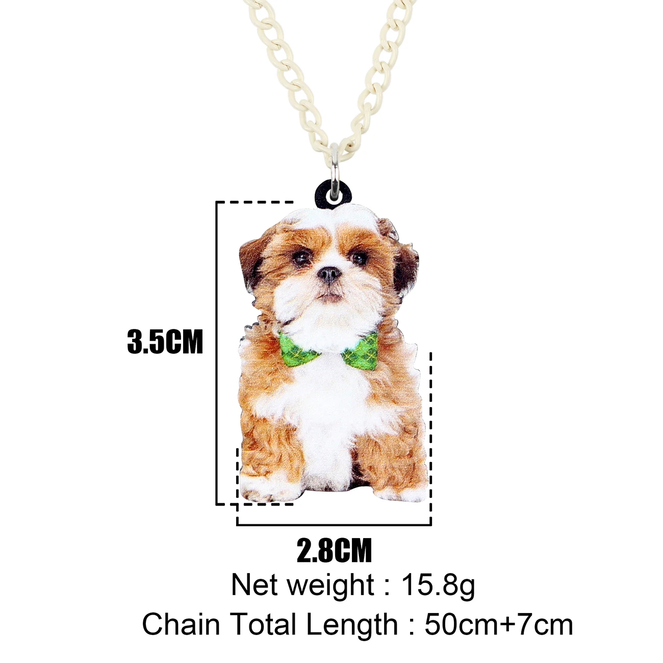 WEVENI Statement акриловая милая китайская Shih Tzu Подвеска для ожерелья собак Collier аниме