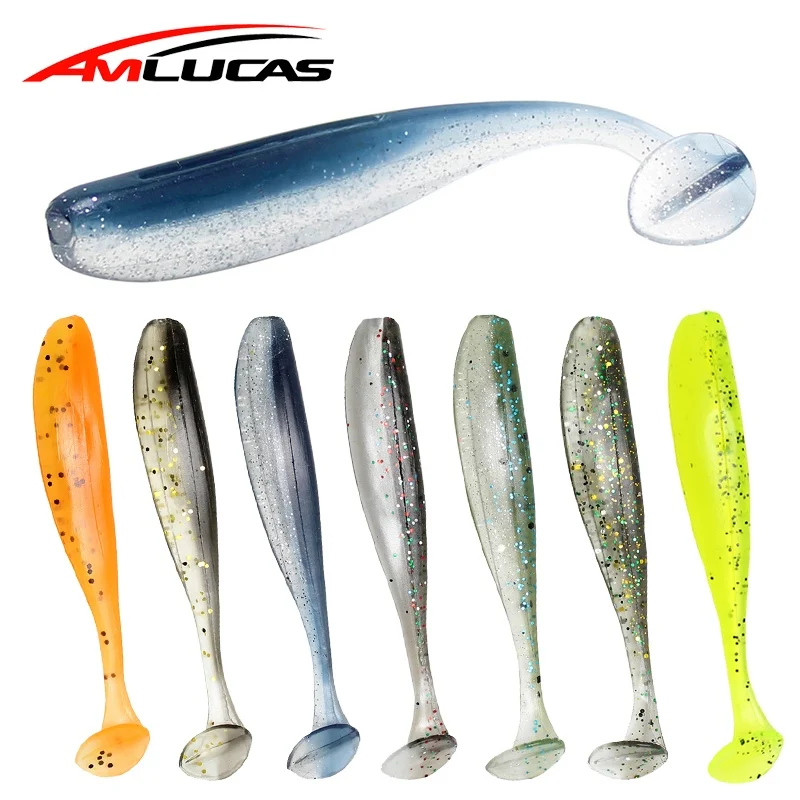 Amlucas 75 мм 2,1 г 6 шт. воблеры рыболовные силиконовые приманки Swimbait шэд гольян Карп Рыбалка Искусственные Мягкие приманки WW1027