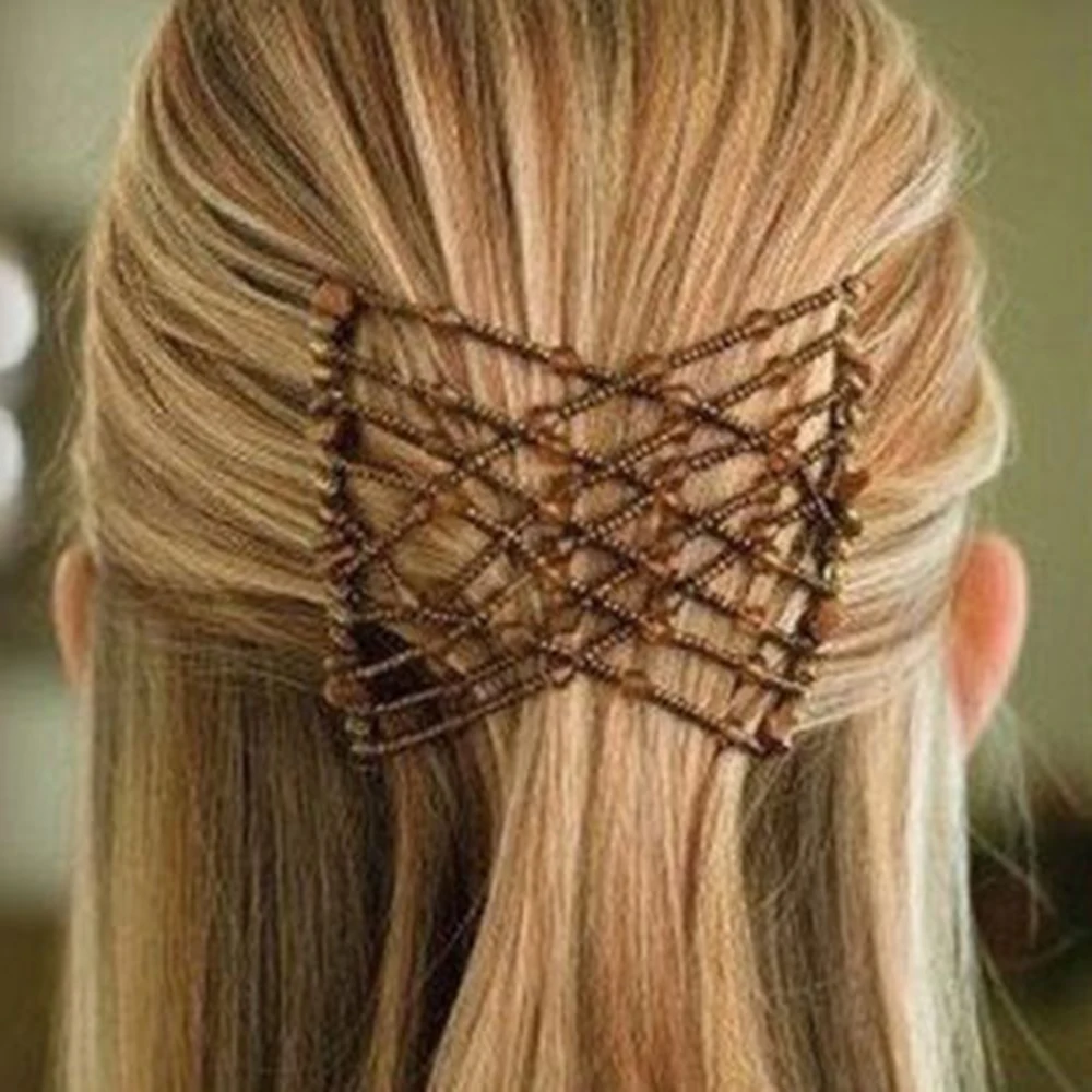 

Fashion Women Hair Combs Hair Accessories Crown Bride Hair Clips Hair Wire Beads Magic Comb Shape Comb Hairbrush