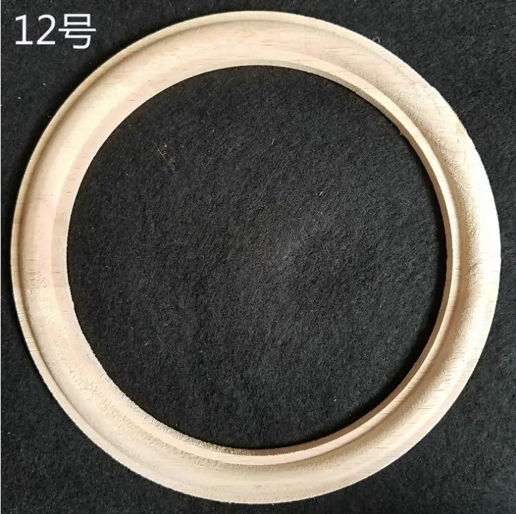 diameter 20cm Новая Неокрашенная древесина рамка резная волна цветок Onlay наклейка угловая аппликация Декор мебели для дома декоративная деревянная резная фоторамка - Цвет: diameter 20cm