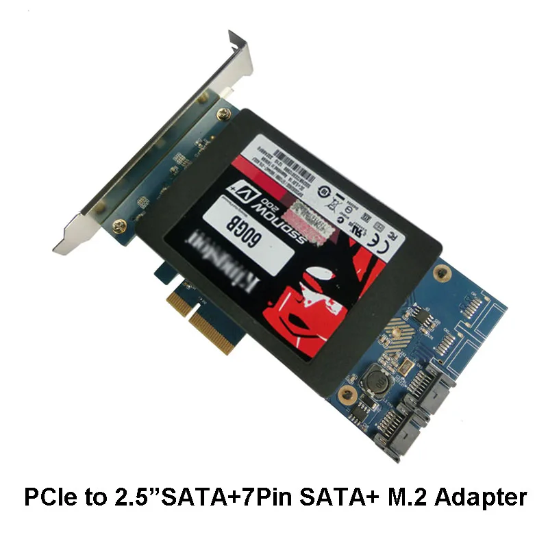 Бесплатная доставка x4 PCIe до 2 5 &quotSATA 3 0 + SATAIII M.2 SSD RAID карта HyperDuo SATA порт