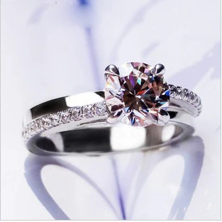 Обручальное кольцо с бриллиантом PT950 1 карат VVS1 | Украшения и аксессуары