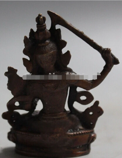 WBY---322 + китайский Тибетский буддизм Бронзовая медь Wenshu Manjushri статуя Будды | Дом и