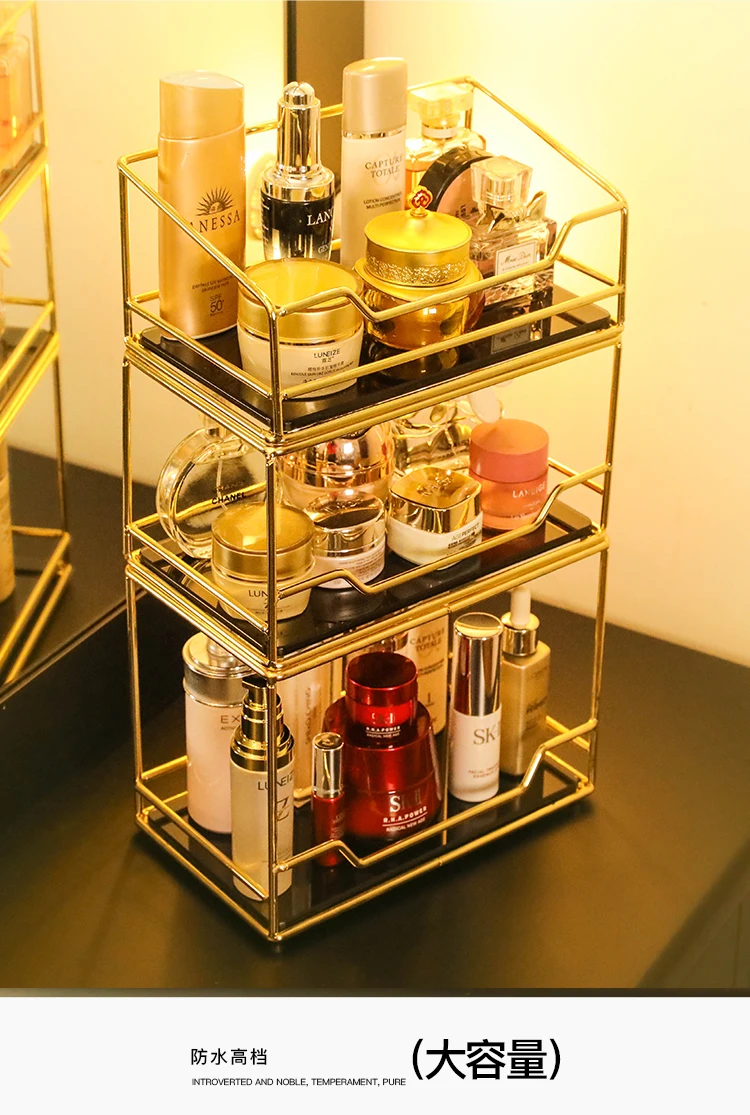 Органайзер для макияжа, коробка для хранения в ванной, туалет, косметическая коробка для хранения, подставка для умывальника, декоративная стойка, настольный туалетный столик, косметический Чехол