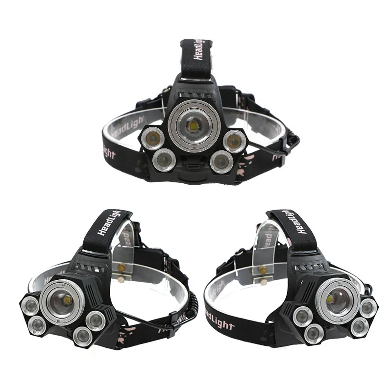Налобный фонарь с 5 светодиодами 15000 лм 3 цвета|led headlamp|headlamp creeled headlamp cree |