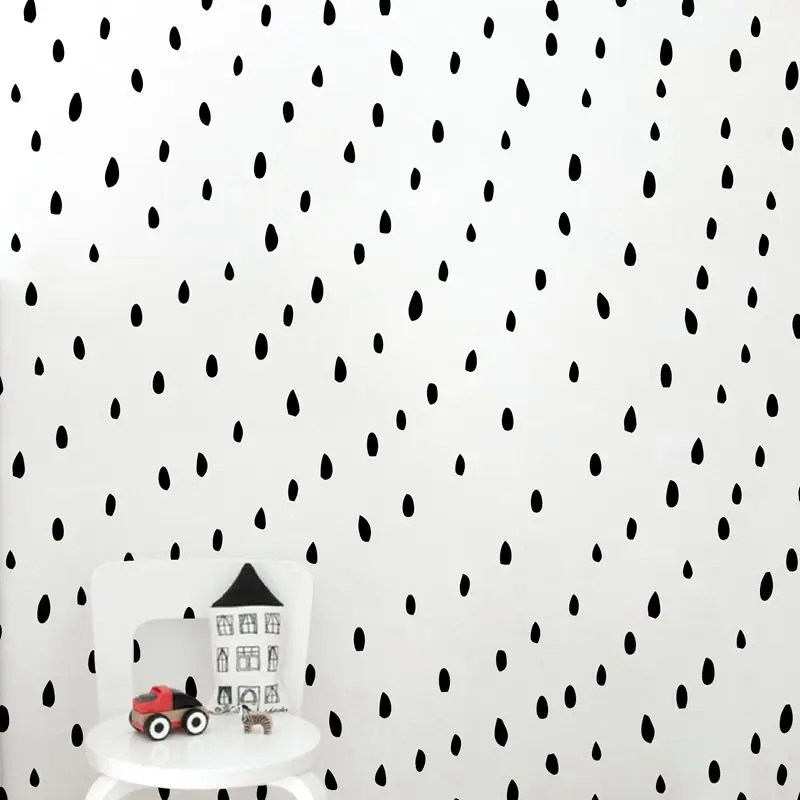 

Hand Drawn Watermelon Seeds Wall Decal Vinyl Stickers , Irregular Polka Dots Wall Decals Baby Nursery Kids Room Art Decor