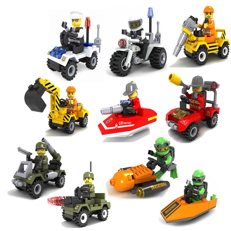 12 видов Мини Строительные блоки маленького размера идущие город Развивающие