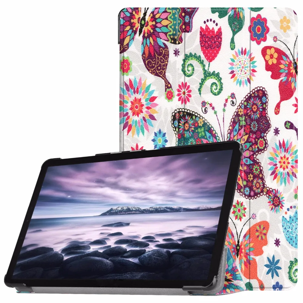 New Printed Case For Samsung Galaxy Tab A2 10.5 T590 T595 Tri-fold Stand Magnetic Cover for 10.5inch | Компьютеры и офис