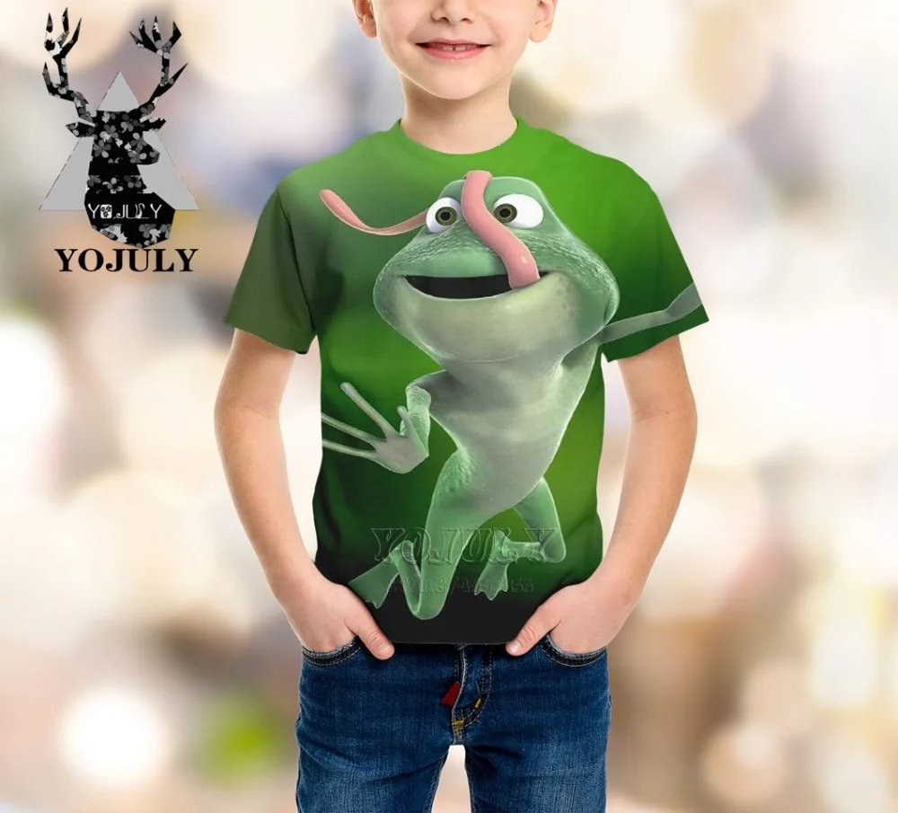 YOJULY/детская одежда с 3d принтом в виде лягушки для маленьких мальчиков и девочек-подростков детская футболка горячая Распродажа, модные футболки Modis с круглым вырезом, A252