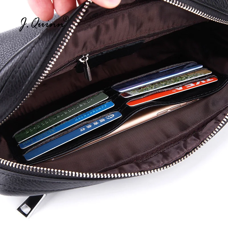 J. Quinn натуральная кожа Мужская маленькая сумка на плечо клатч Сумки из