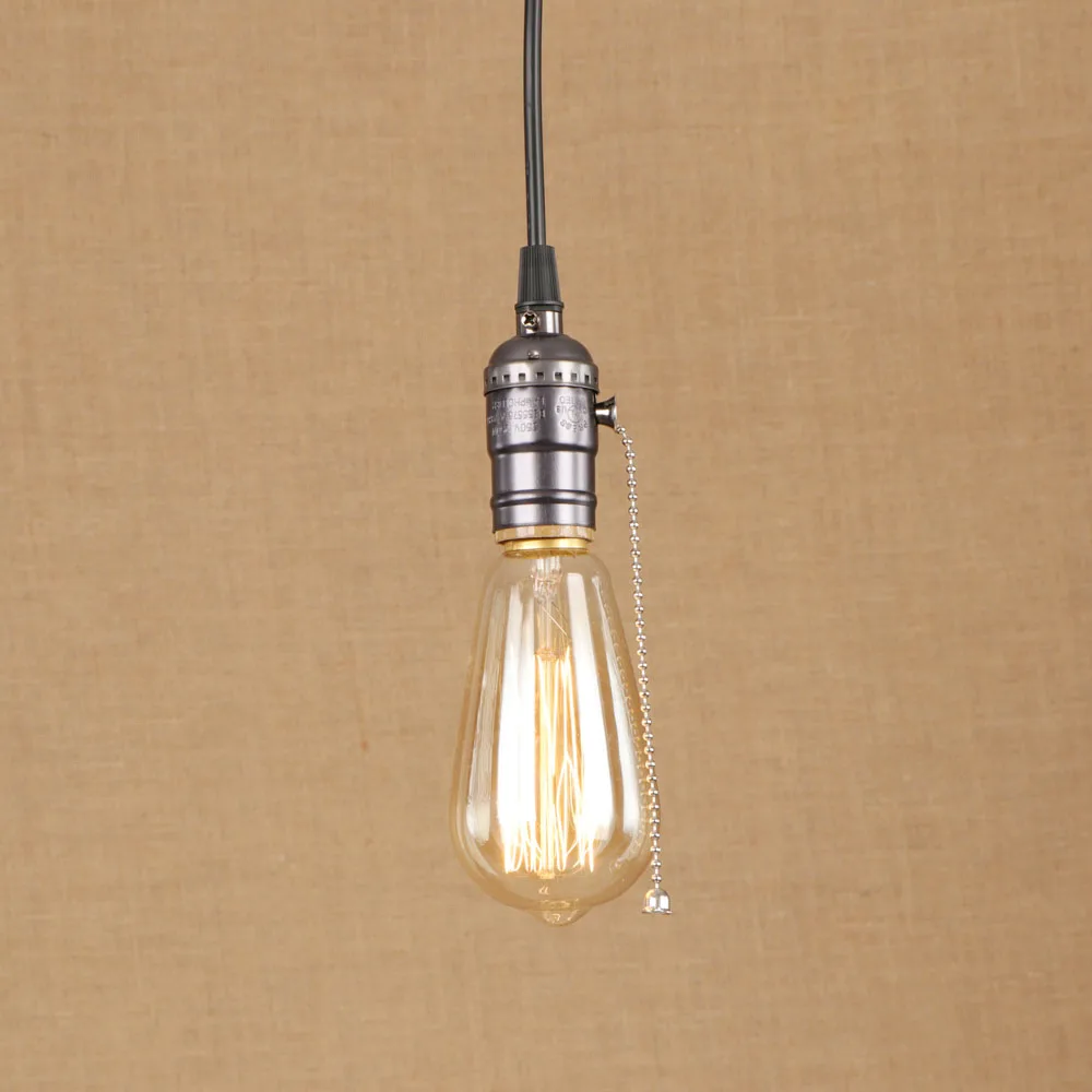 Винтажная железная Раскрашенная жемчужная черная Минималистичная Подвесная