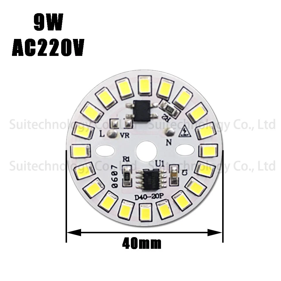10 шт. AC220v PCB светильник источник 3 Вт 5 7 9 12 15 интегрированный Ic драйвер
