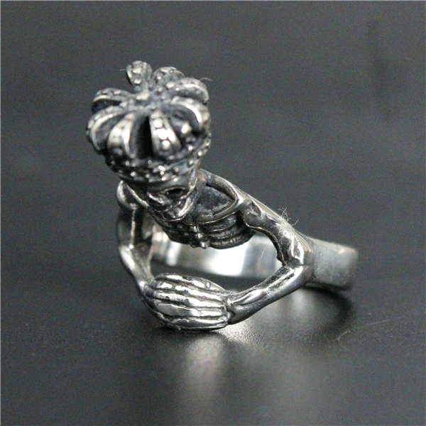 Кольцо с короной и черепом камнем из нержавеющей стали 316L|skull ring|ring with stonering women |