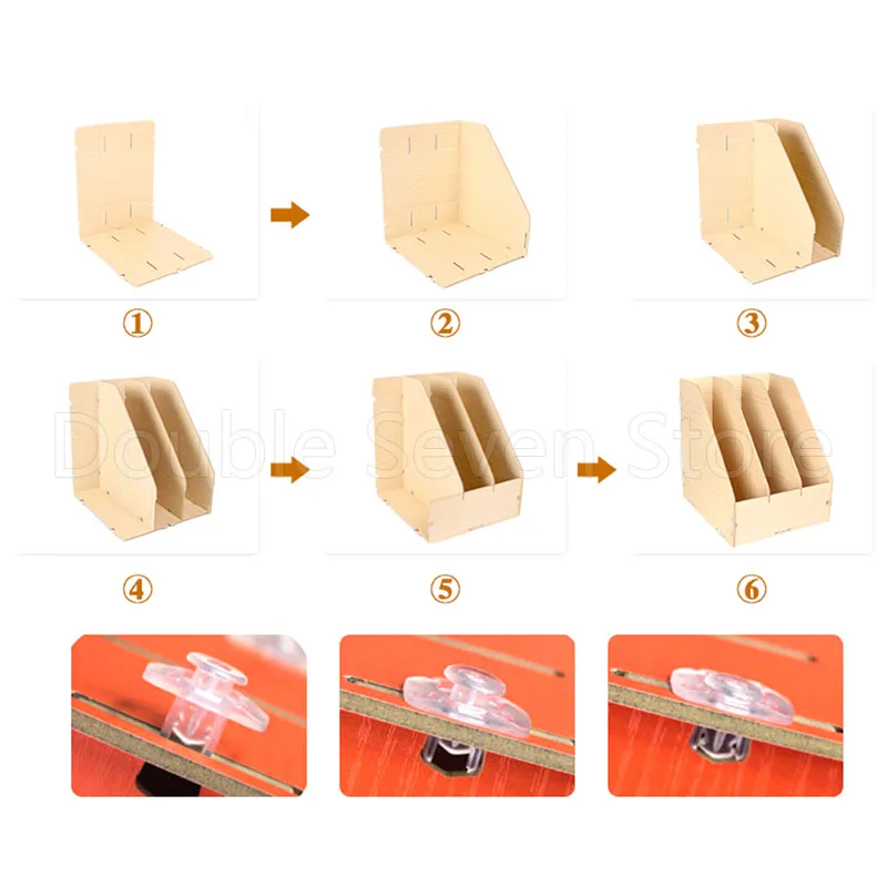 Деревянный вертикальный ящик для хранения документов коробка рабочего стола