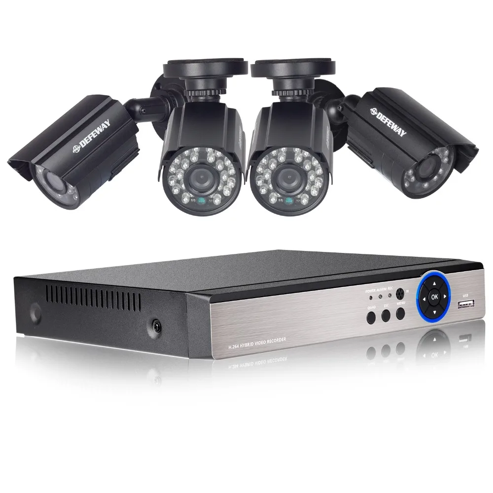 Камера видеонаблюдения DEFEWAY HD 1080N P2P 4 канала DVR инфракрасная камера ночного