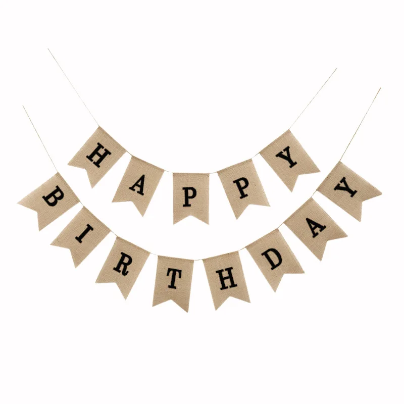 Льняной баннер на 1-й день рождения фотореквизит | Дом и сад