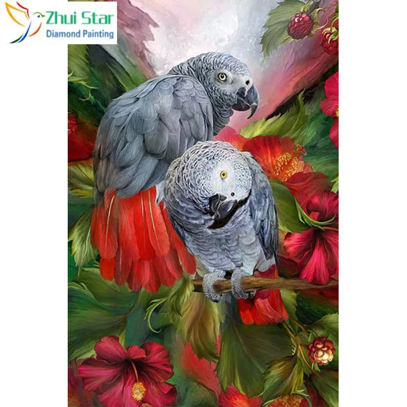 Полноразмерная Алмазная 5D картина сделай сам с изображением двух птиц вышивка