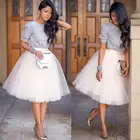 Элегантная женская многослойная юбка из тюля, бальное платье-миди, балетная сетчатая юбка принцессы с высокой талией, юбка-пачка для танцев и выпускного