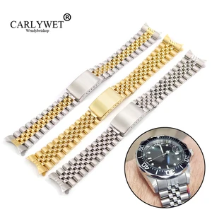 Браслет для часов Datejust, сменный стальной винтажный юбилейный браслет с полыми и изогнутыми концами, 19, 20, 22 мм