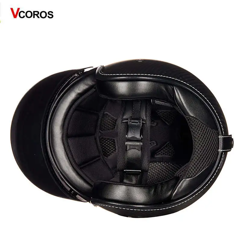Винтажный мотоциклетный шлем VCOROS чоппер летняя защита для гонок с открытым лицом
