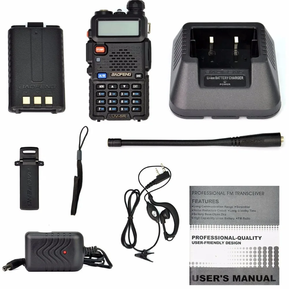 Фото 2 шт. BaoFeng UV-5R Ham двухстороннее радио 5 Вт VOX FM CTCSS/CDCSS Классический Дизайн Walkie Talkie & 2 шт. BaoFeng UV-5R Ham двухстороннее радио 5 Вт VOX FM CTCSS/CDCSS Классический Дизайн Walkie Talkie &