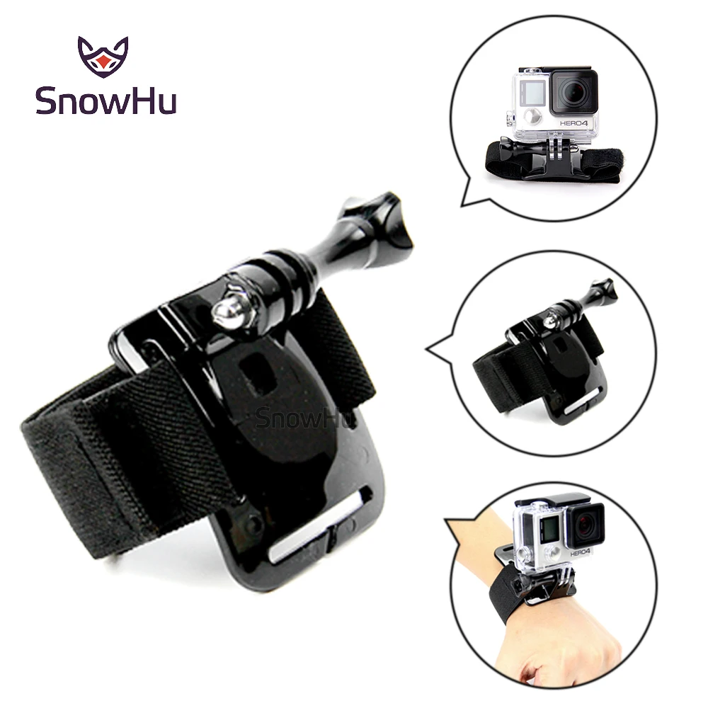 SnowHu Новинка для Yi 4K Аксессуары Черный Эластичный регулируемый ремешок на