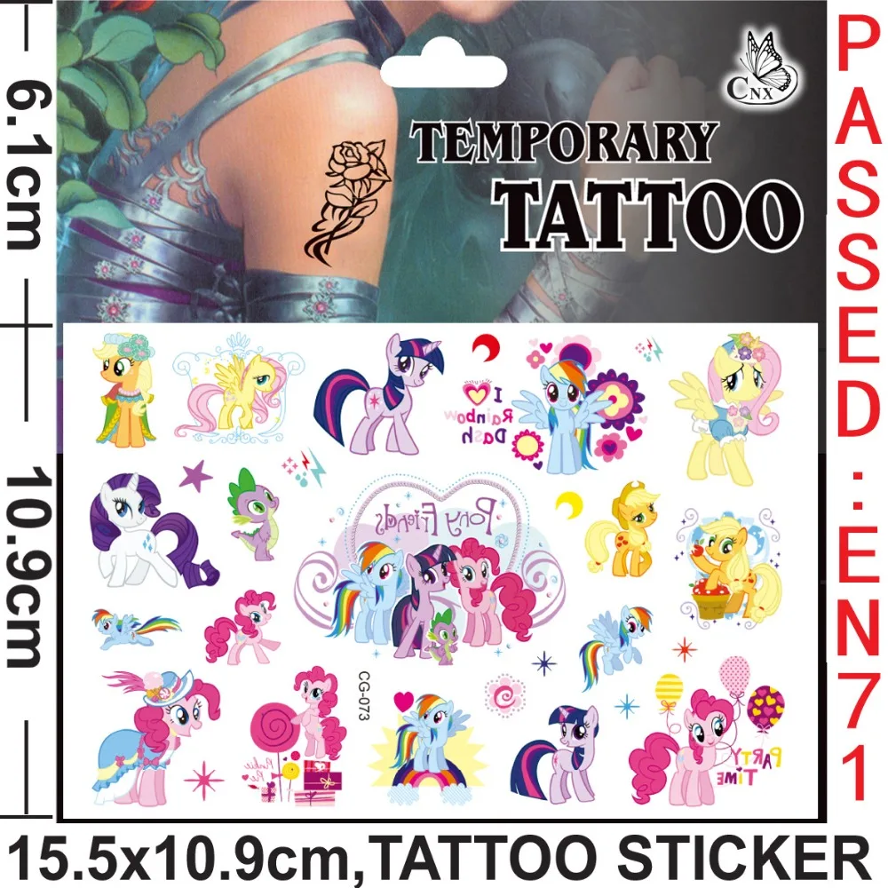 My pony Figure stickers for kids DIY temporary ta ttoo Boy Toys Cartoon Anime Cosplay Chirstams Gift | Игрушки и хобби
