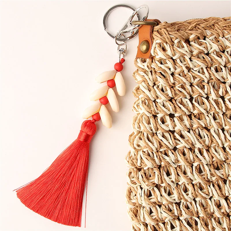 1 шт. ручной работы брелок в виде ракушки с кисточкой кулон брелки Богемные